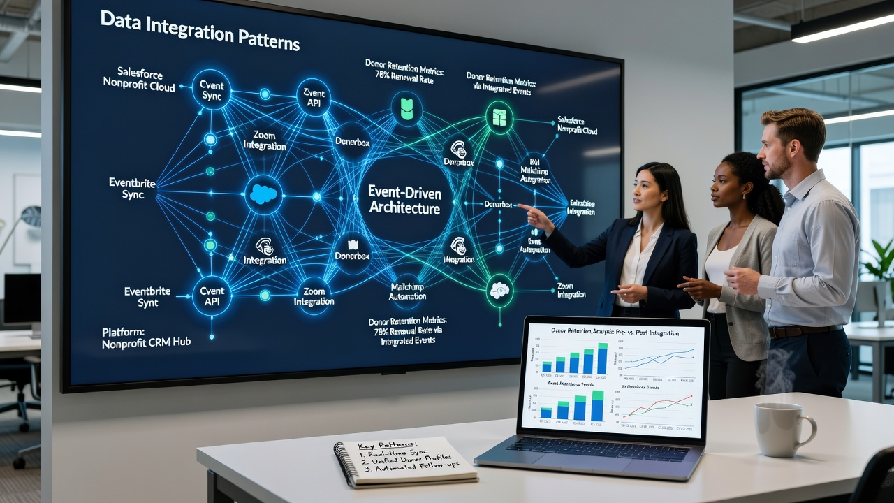 Exploring Data Integration Patterns Within Event Management Platforms for Nonprofit Donor Retention Strategies