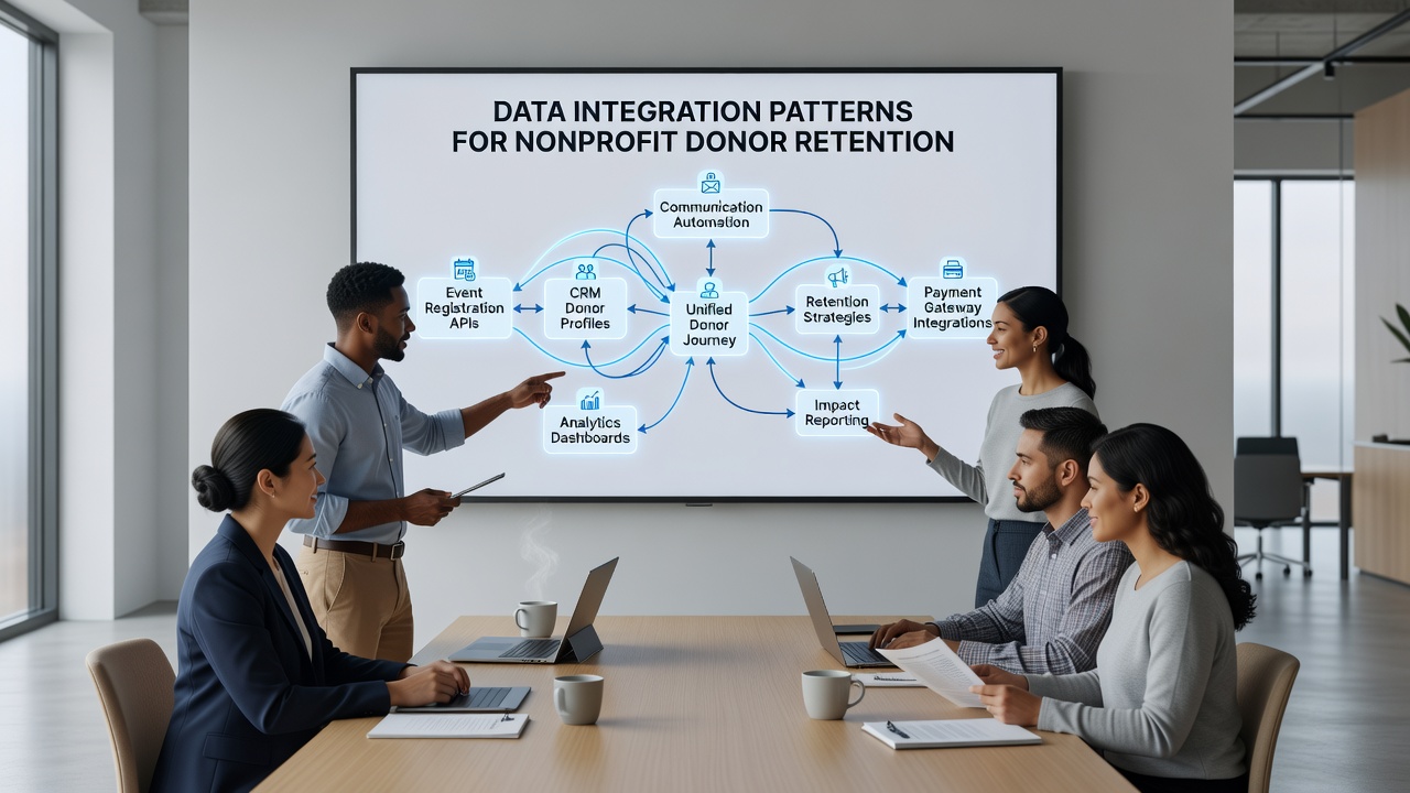 Dashboard view showing integrated event and donation metrics for analysis